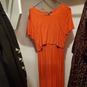 Pink Nursing Friendly Maternity Maxi Dress